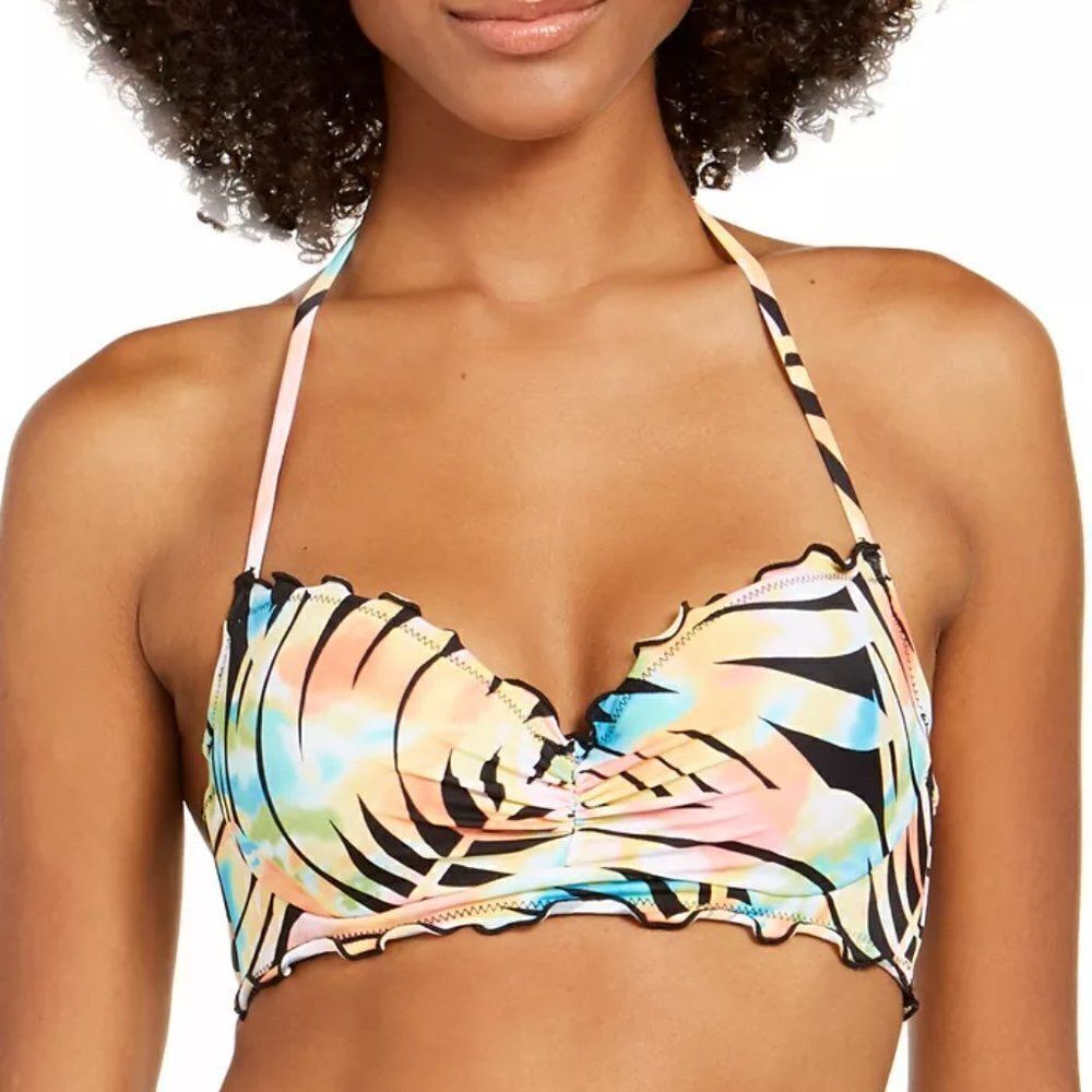 SUNDAZED Paradise Palm Nixie Bikini Top 36D - NEW